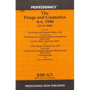 Professional's Drugs & Cosmetics Act, 1940 Bare Act